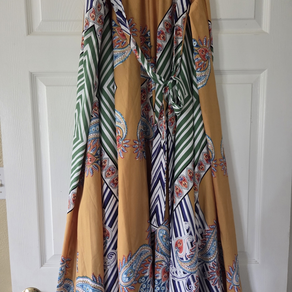 Ashley Stewart Golden Maxi Dress